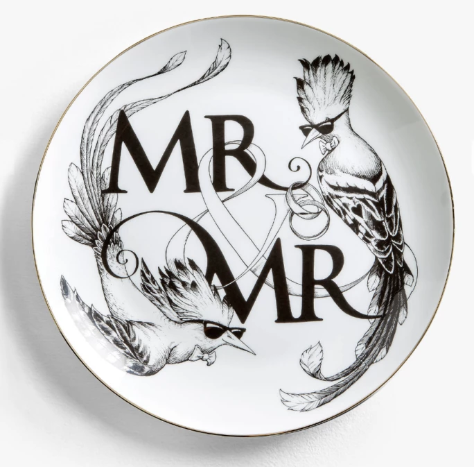 Rory Dobner - Mr & Mr, Illustrated Plate (16cm) 1 Rory Dobner - Mr & Mr, Illustrated Plate (16cm)