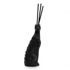 Ashton And Barrow Lux Ceramic Leopard Reed Diffuser - Matte Black - Midnight Pomegranate Scent