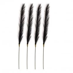 Ashton And Barrow NEW IN! Black Faux Pampas Grass Stems - 78cm (set Of 4)