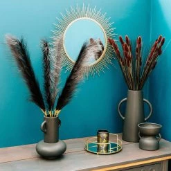 Ashton And Barrow NEW IN! Black Faux Pampas Grass Stems - 78cm (set Of 4)