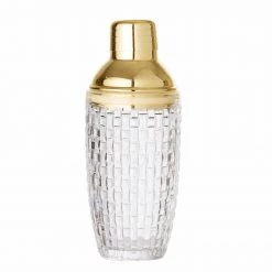 Bloomingville Art-Deco Glass Cocktail Shaker With Gold Pouring Lid
