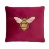 Ashton And Barrow Pink Velvet Bumble Bee Cushion (50x50cm)
