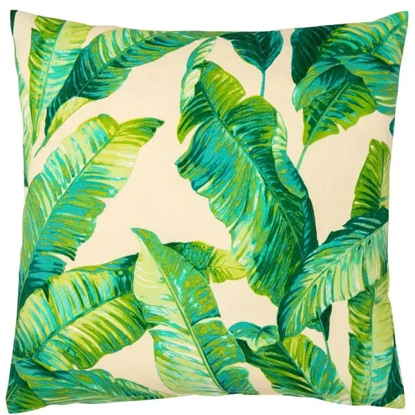 Malini NEW IN! Banana Leaf Outdoor Weather-Proof Cushion (43x43) - Green 1 Malini NEW IN! Banana Leaf Outdoor Weather-Proof Cushion (43x43) - Green