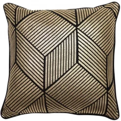 Malini LUX Geometric Casino Cushion - Black & Gold - Paul Moneypenny (45x45) NEW IN!