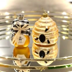 Sass & Belle Honey Pot | Luxury Glass Christmas Bauble Tree Decoration