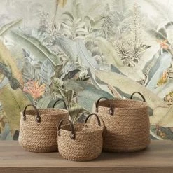 Ashton And Barrow Set Of 3 Boho Seagrass Storage Baskets