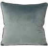 Ashton And Barrow Soft Furnishings Velvet Mineral Feather Cushion With Teal Piping (50x50cm)
