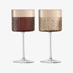 LSA Wicker Wine Glass Taupe 320ml (Set Of 2)