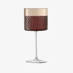 LSA Wicker Wine Glass Taupe 320ml (Set Of 2)