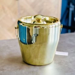 Bloomingville Sleek Gold Ice Bucket Bar & Kitchen