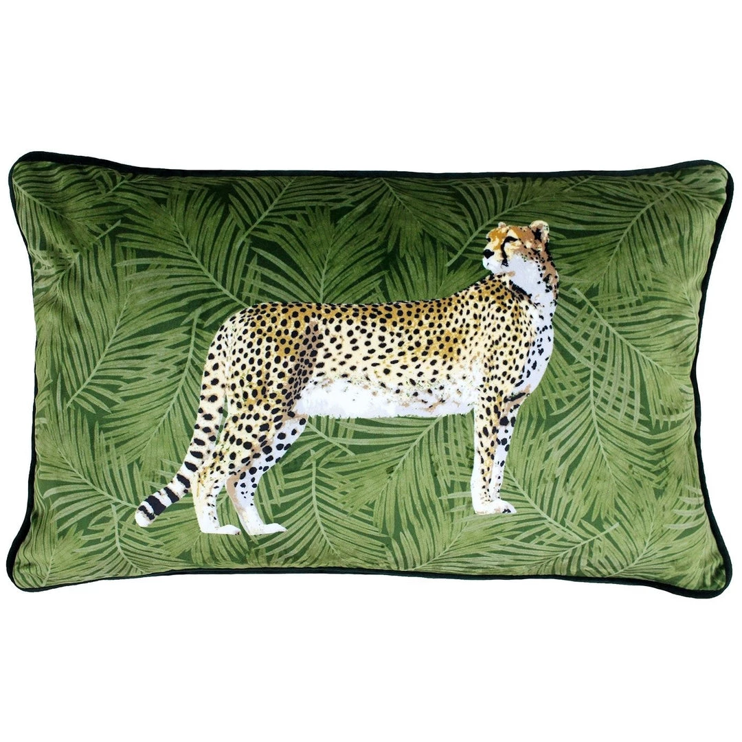 Ashton And Barrow Soft Furnishings Jungle Green Cheetah Cushion (30x50cm) 1 Ashton And Barrow Soft Furnishings Jungle Green Cheetah Cushion (30x50cm)