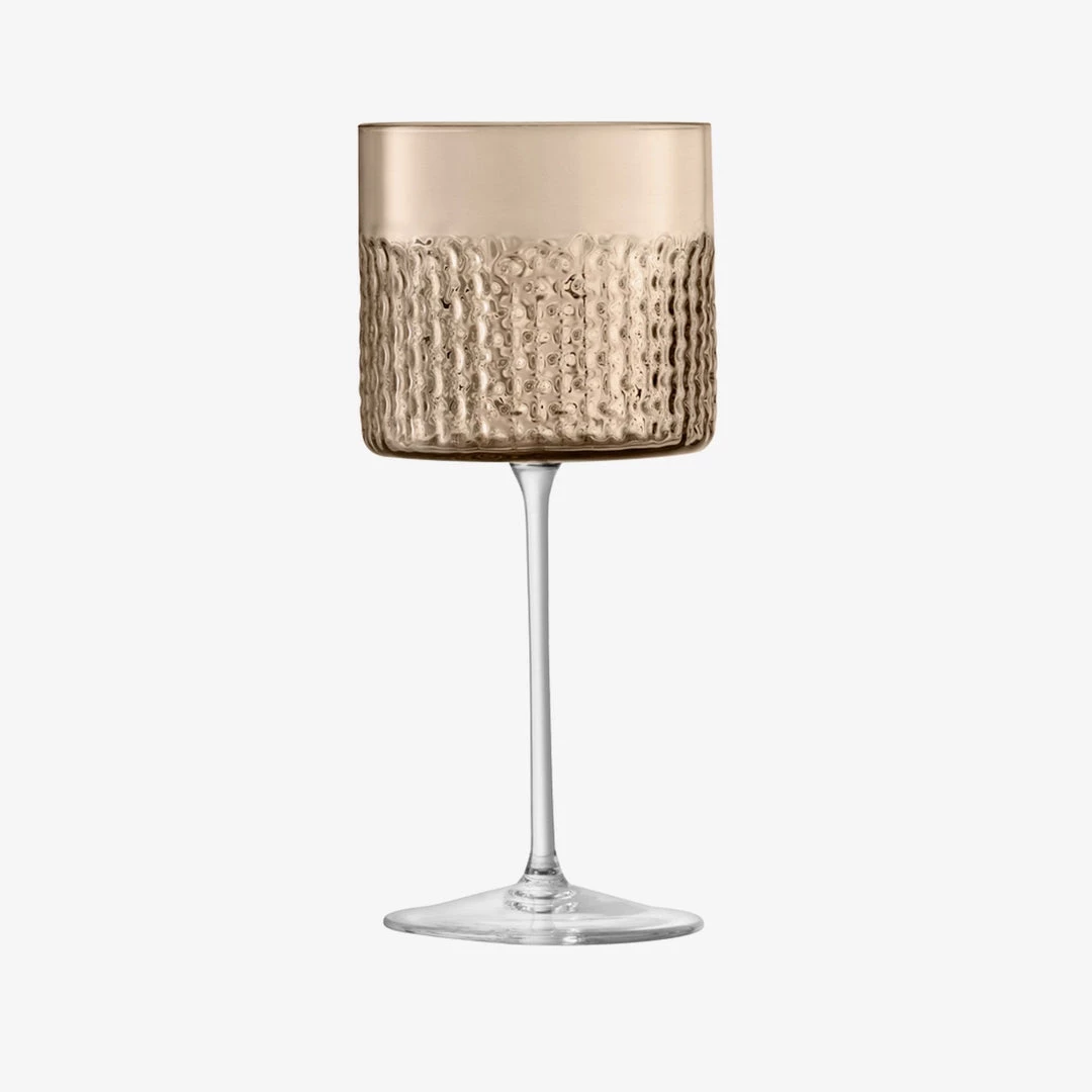 LSA Wicker Wine Glass Taupe 320ml (Set Of 2) 3 LSA Wicker Wine Glass Taupe 320ml (Set Of 2)