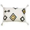 Ashton And Barrow White Inka Geometric Tassel Feather Cushion (40x60cm)