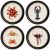 Ashton And Barrow Vintage Marine Life Collection C.1876 - Set Of 4 Round Glass Framed Prints - Made In Britain NEW IN!