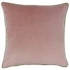 Ashton And Barrow Soft Furnishings Pink Velvet Cushion With Gold Piping (55x55cm)